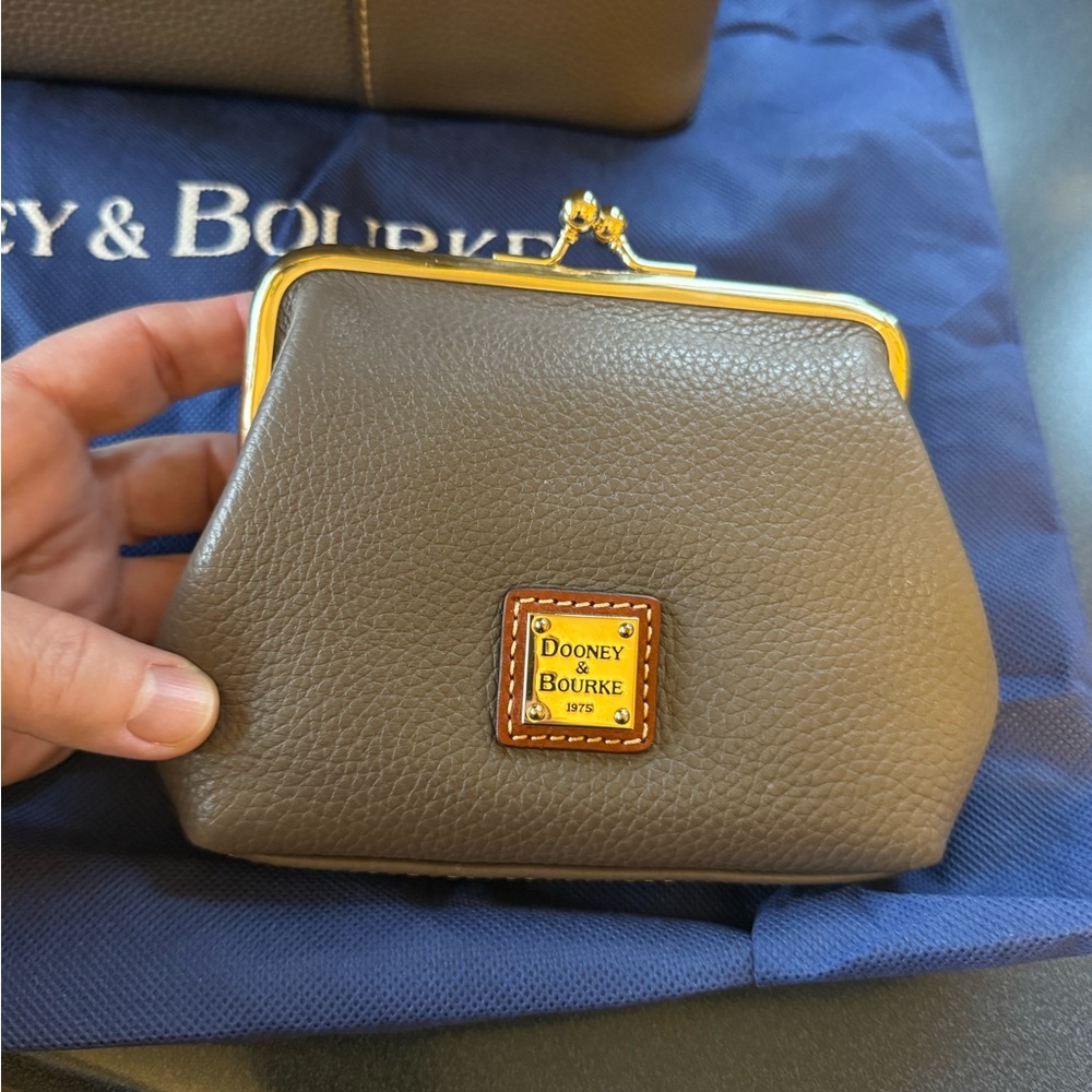 Dooney & Bourke Pebble Grain Large Framed Purse, Elephant